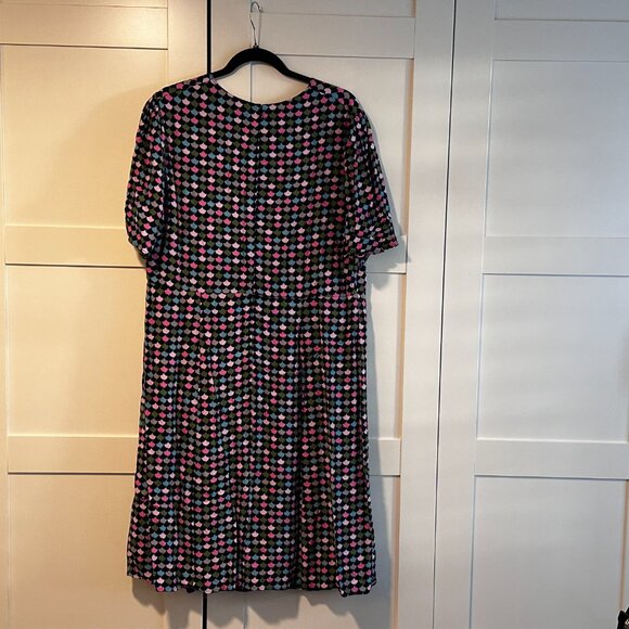 NWT Boden Jemima French Navy Shadow Scallop Empire Dress- US size 16-18 - Picture 4 of 4